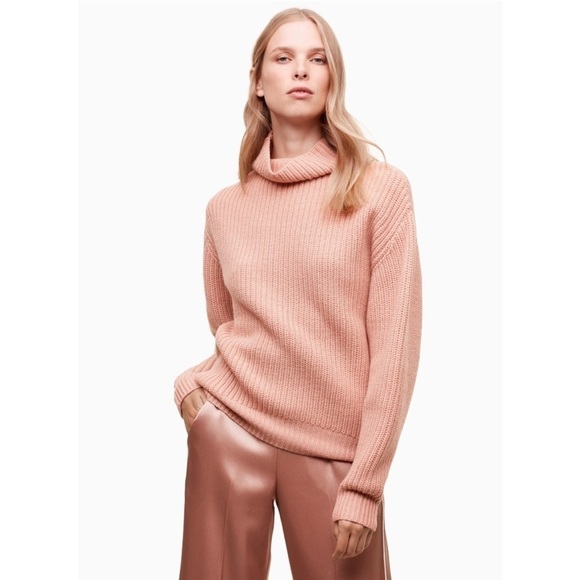WILFRED | Montpellier Turtleneck Sweater Size XXS Pink - Picture 1 of 9